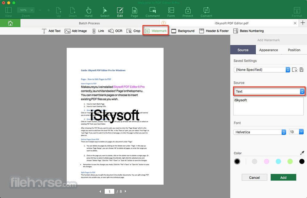 iskysoft pdf editor free